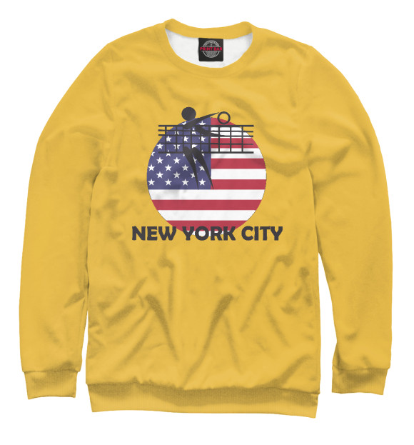 Женский свитшот с изображением New York Volleyball цвета Белый