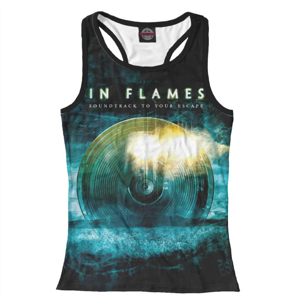 Женская майка-борцовка с изображением In Flames цвета Белый