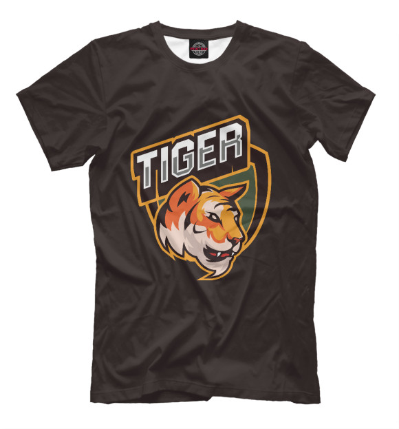 Футболка для мальчиков с изображением Тигр | Tiger цвета Белый