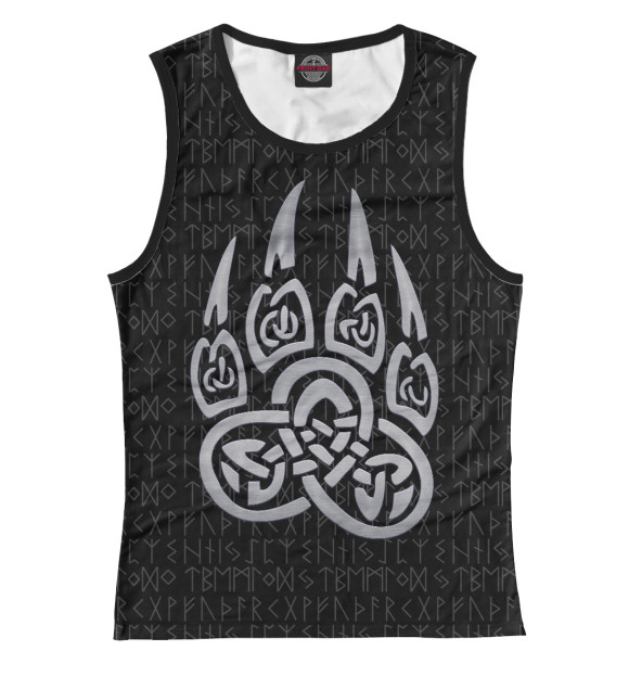 Майка для девочки с изображением Оберег Печать Велеса цвета Белый