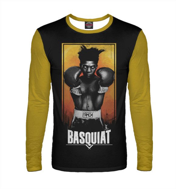 Мужской лонгслив с изображением Basquiat цвета Белый
