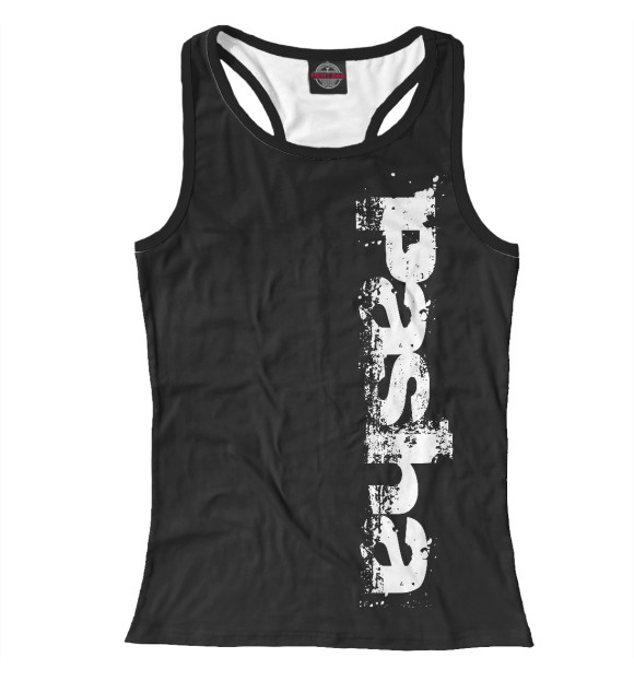 Женская майка-борцовка с изображением Паша (брызги красок) цвета Белый