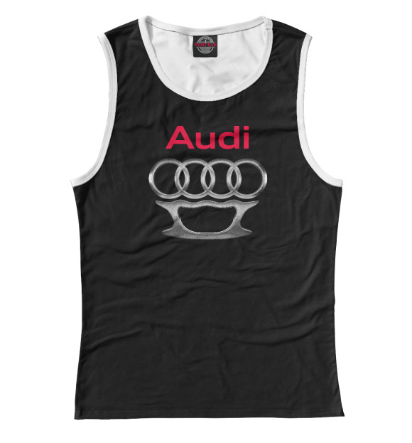Женская майка с изображением Audi костет цвета Белый