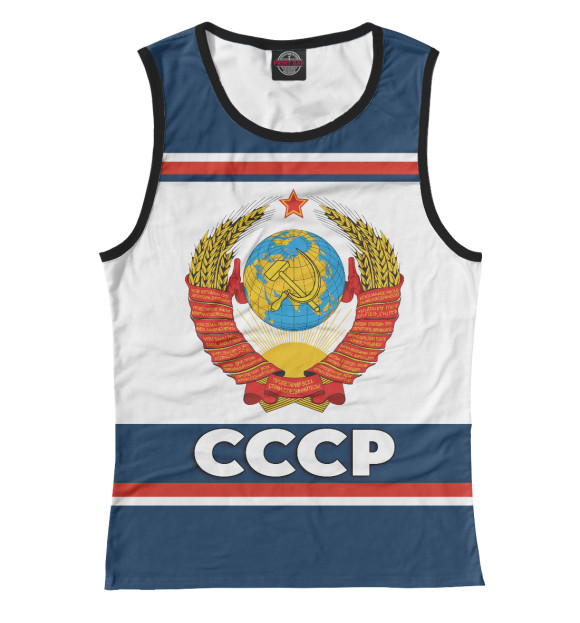 Майка для девочки с изображением СССР цвета Белый