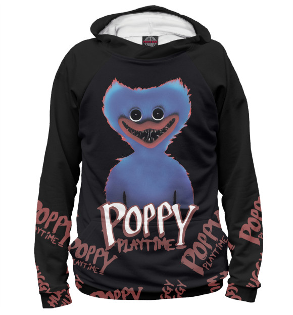 Мужское худи с изображением Poppy Playtime цвета Белый
