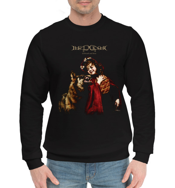 Мужской хлопковый свитшот с изображением Be'lakor цвета Черный