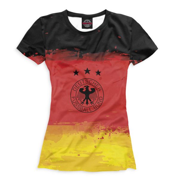 Женская футболка с изображением Сборная Германии цвета Белый