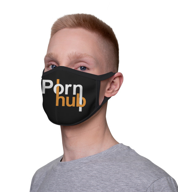 Маска тканевая с изображением Pornhub цвета Белый