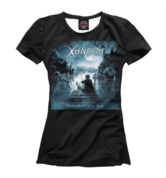 Футболка для девочек с изображением Xandria цвета Белый
