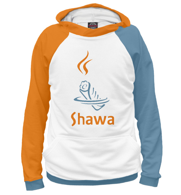 Женское худи с изображением Shawa initial цвета Белый