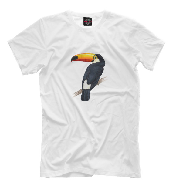 Мужская футболка с изображением Tukan (белый фон) цвета Белый