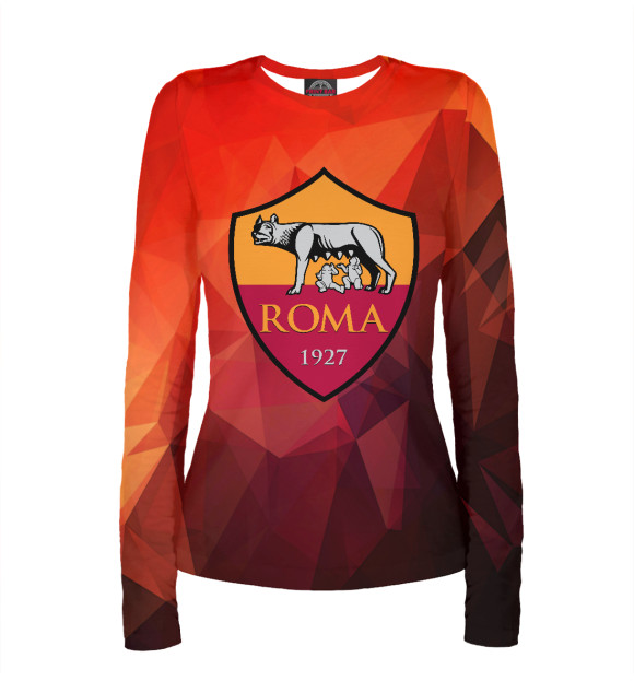 Женский лонгслив с изображением Roma / Рома цвета Белый