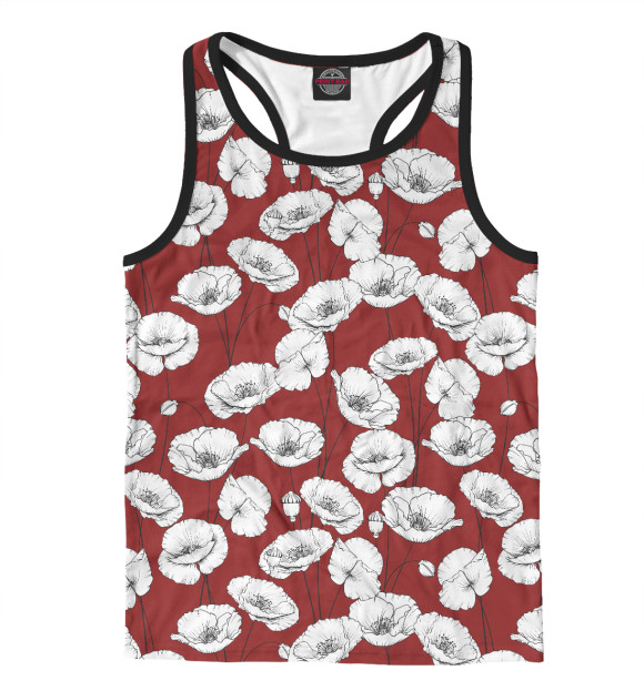 Мужская майка-борцовка с изображением Макобесие цвета Белый