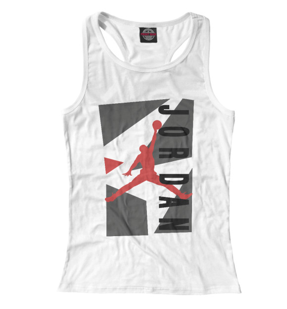 Женская майка-борцовка с изображением Майкл Джордан цвета Белый