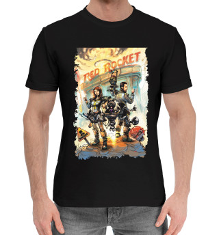 Хлопковая футболка для мальчиков Fallout, red rocket