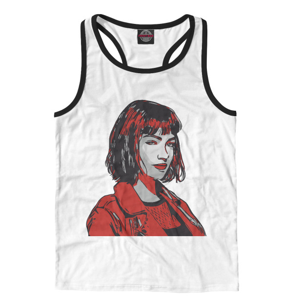 Мужская майка-борцовка с притом Токио цвета Белый Мужская майка-борцовка с изображением Токио цвета Белый