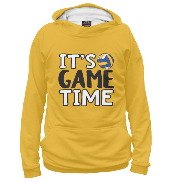 Мужское худи с изображением Game Time цвета Белый
