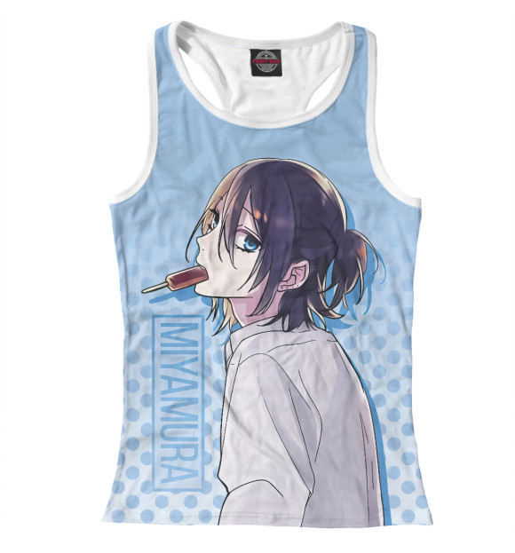 Женская майка-борцовка с изображением Хоримия цвета Белый