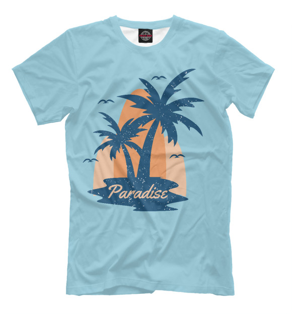Футболка для мальчиков с изображением Paradise цвета Белый