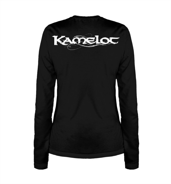 Женский лонгслив с притом Kamelot цвета Белый Женский лонгслив с изображением Kamelot цвета Белый