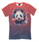 Мужская футболка Панда в наушниках