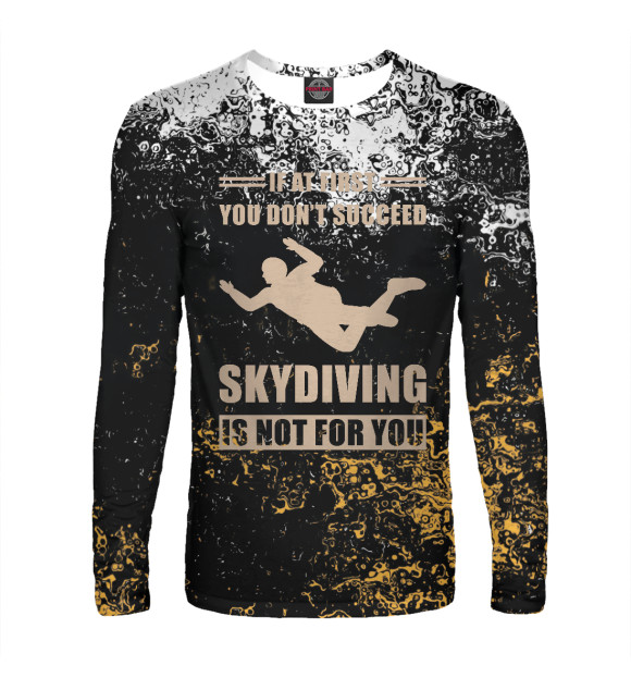 Мужской лонгслив с изображением Skydiver Parachute цвета Белый
