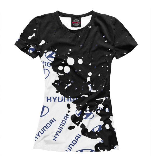 Женская футболка с изображением Hyundai цвета Белый