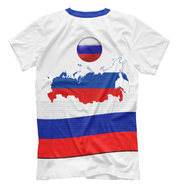 Мужская футболка с изображением LOVE РОССИЯ цвета Белый