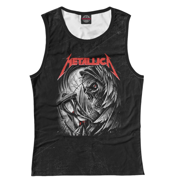 Майка для девочки с изображением Metallica цвета Белый