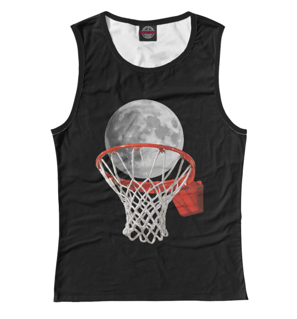 Женская майка с изображением Planet Basketball цвета Белый