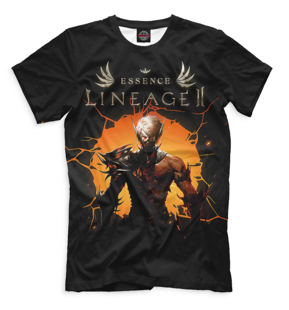 Мужская футболка с изображением Lineage II Essence цвета Белый