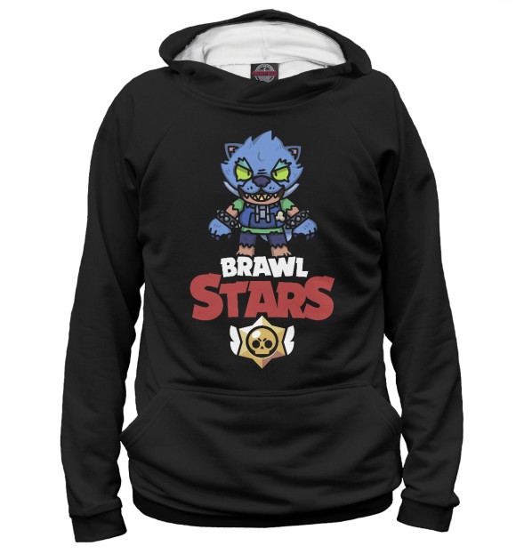 Мужское худи с изображением Brawl Stars цвета Белый