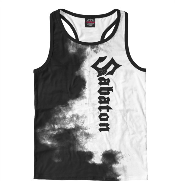 Мужская майка-борцовка с изображением Sabaton цвета Белый