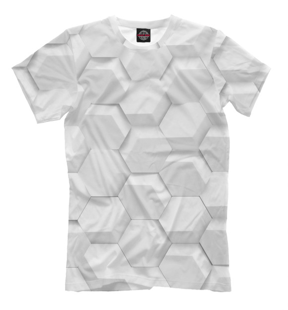 Мужская футболка с изображением 3D White цвета Белый