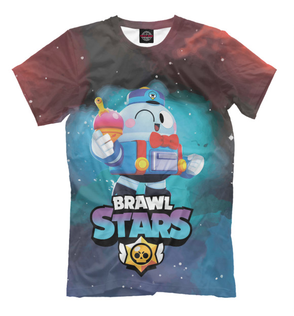 Мужская футболка с изображением Brawl Stars цвета Белый