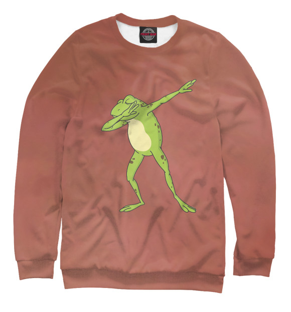 Свитшот для мальчиков с изображением Dabbing Frog цвета Белый