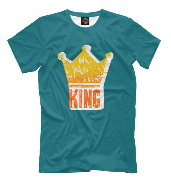 Футболка для мальчиков с изображением True King цвета Белый