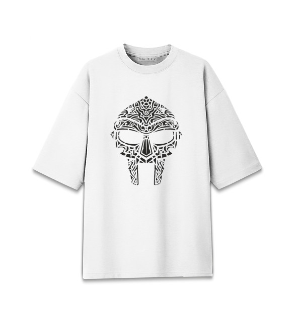 Женская футболка оверсайз с изображением MF Doom цвета Белый