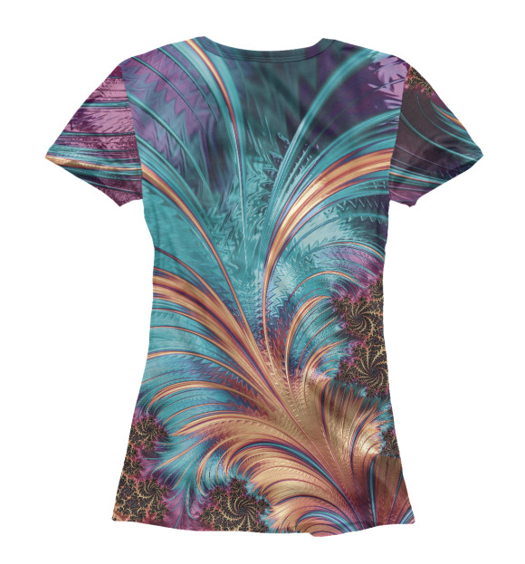 Футболка для девочек с изображением Floral fractal pattern цвета Белый