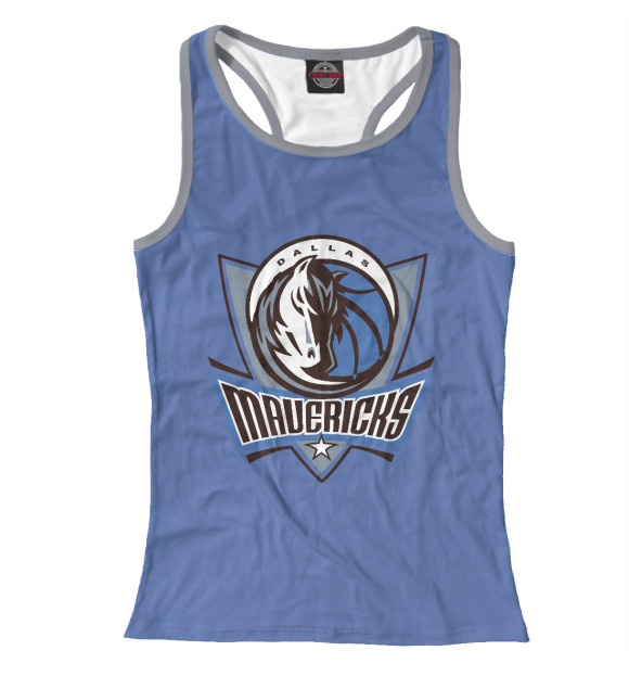 Женская майка-борцовка с изображением Dallas Mavericks цвета Белый