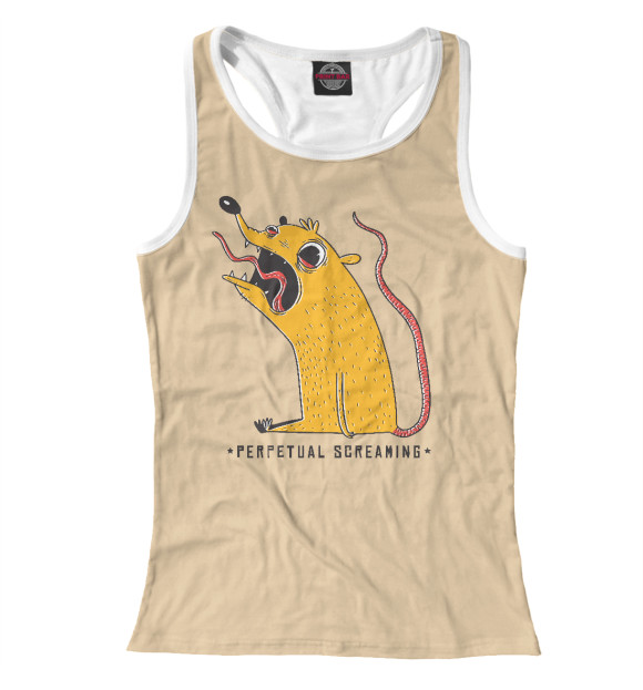 Женская майка-борцовка с изображением Вечный крик цвета Белый