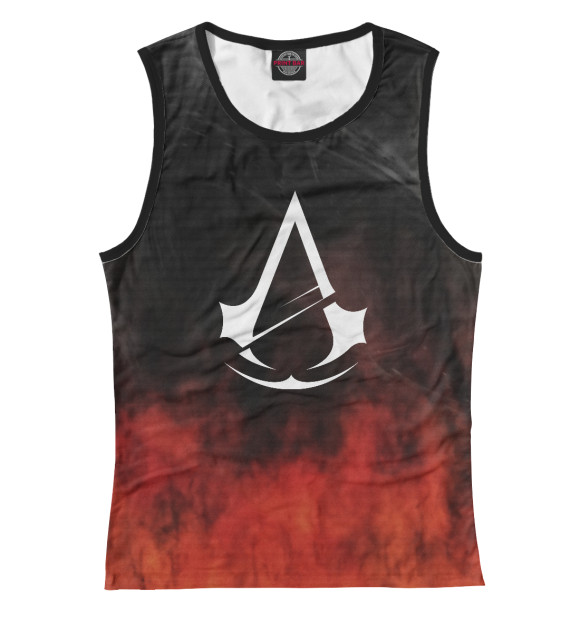 Женская майка с изображением Assassin’s Creed цвета Белый