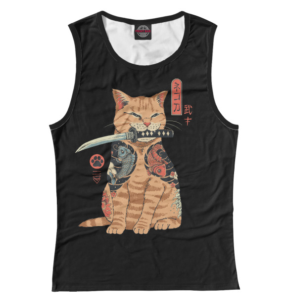 Майка для девочки с изображением Котана цвета Белый