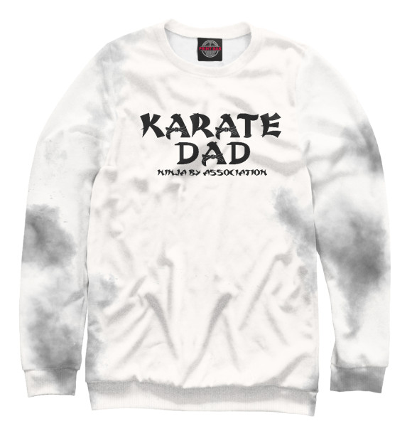 Женский свитшот с изображением Karate Dad Tee цвета Белый