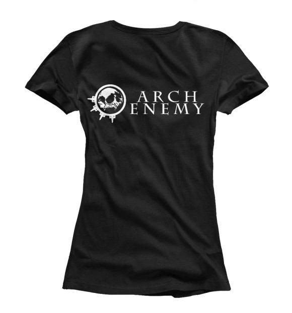 Футболка для девочек с изображением Arch Enemy - Deceivers цвета Белый