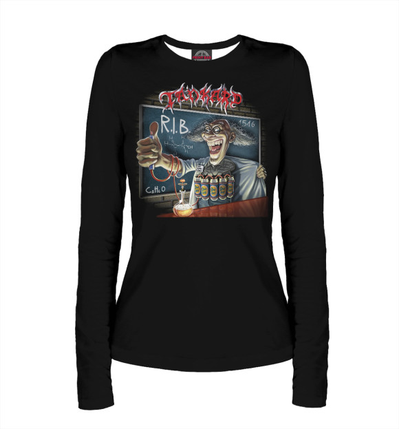 Женский лонгслив с изображением Tankard цвета Белый