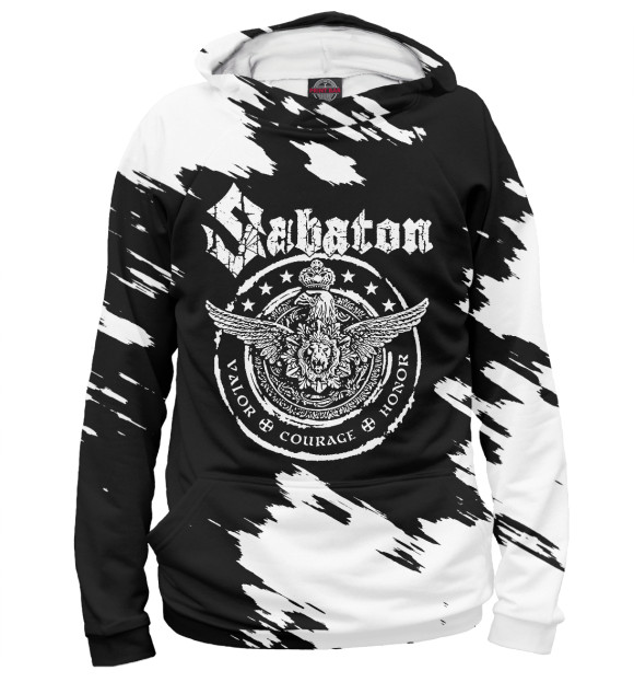 Женское худи с изображением Sabaton цвета Белый