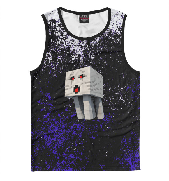 Майка для мальчика с изображением Minecraft цвета Белый