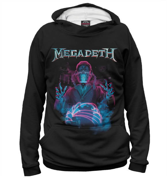 Женское худи с изображением Megadeth цвета Белый