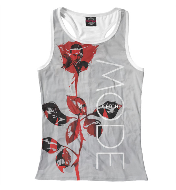 Женская майка-борцовка с изображением Depeche Mode цвета Белый